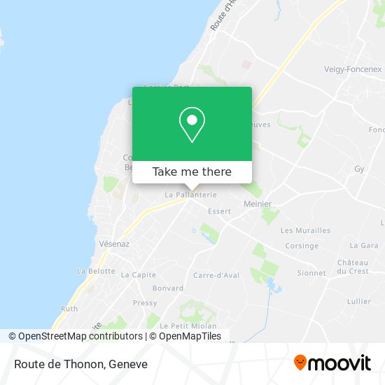 Route de Thonon map