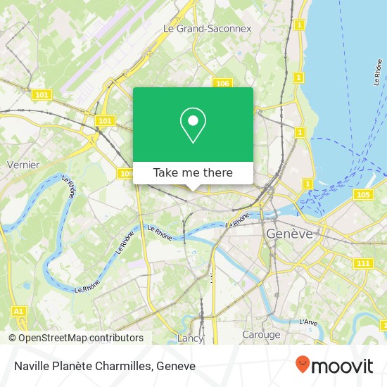 Naville Planète Charmilles map