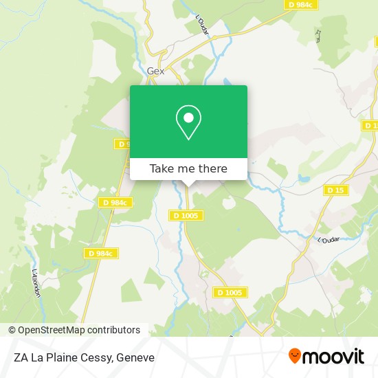 ZA La Plaine Cessy map