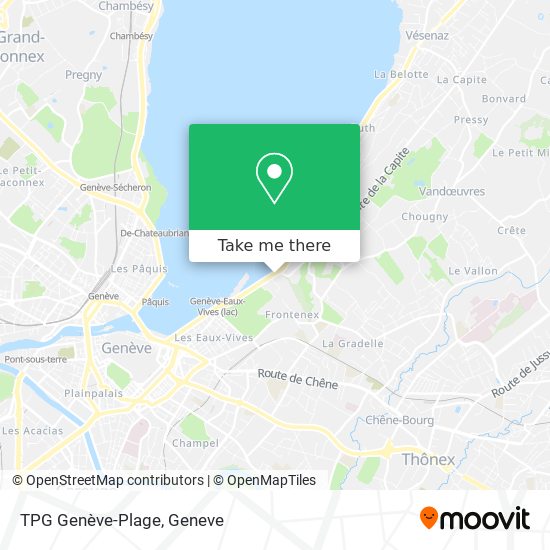 TPG Genève-Plage map
