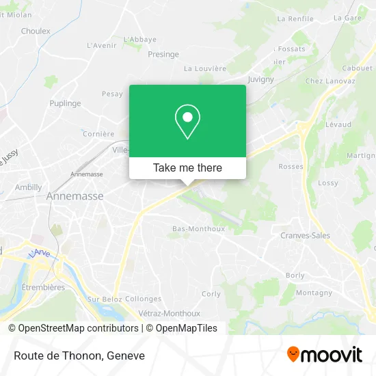 Route de Thonon map