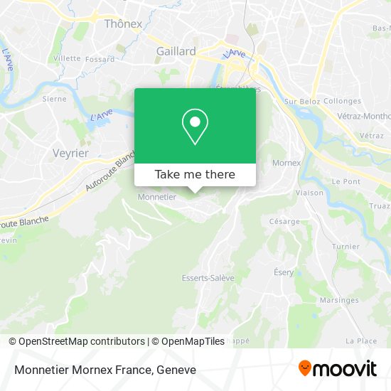 Monnetier Mornex France map