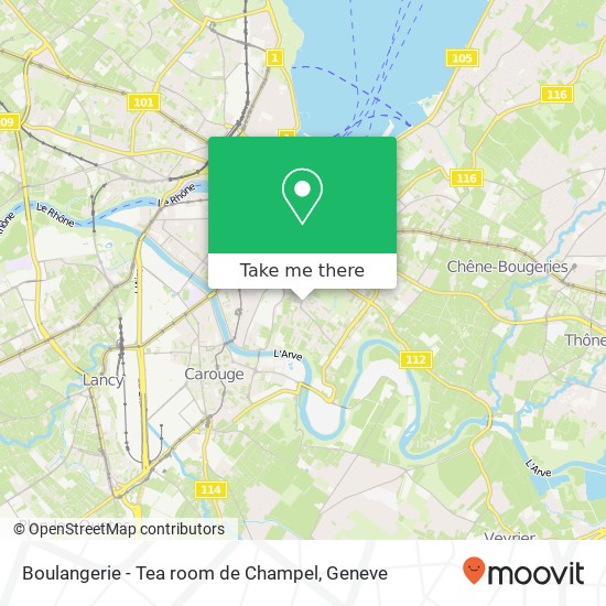 Boulangerie - Tea room de Champel map