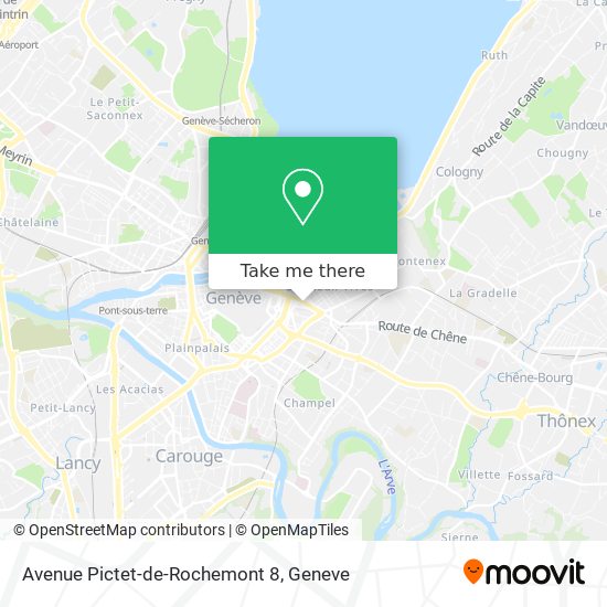 Avenue Pictet-de-Rochemont 8 Karte