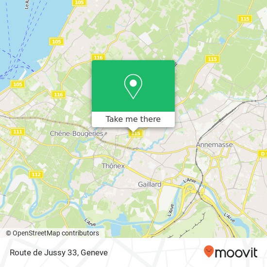 Route de Jussy 33 map