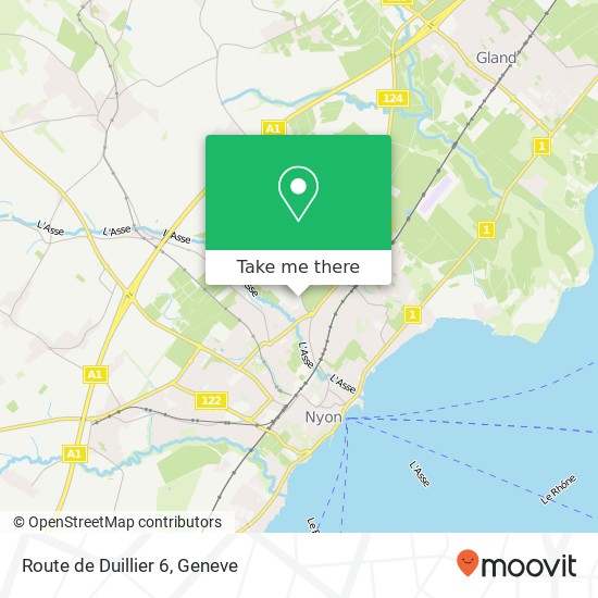 Route de Duillier 6 Karte