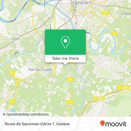Route de Saconnex-d'Arve 1 map