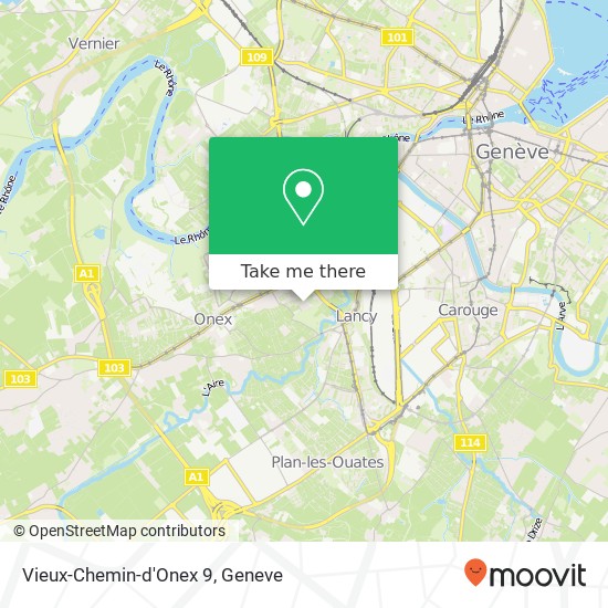 Vieux-Chemin-d'Onex 9 map