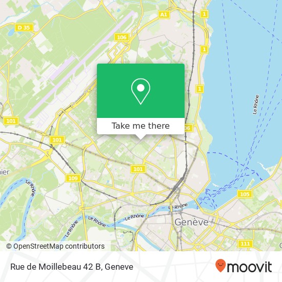 Rue de Moillebeau 42 B map