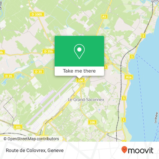 Route de Colovrex Karte