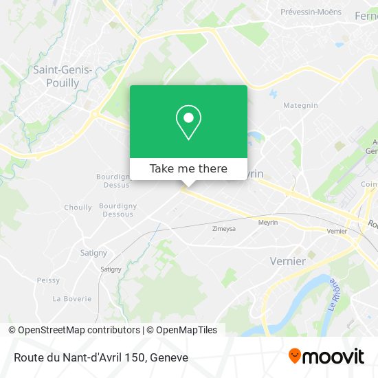 Route du Nant-d'Avril 150 Karte
