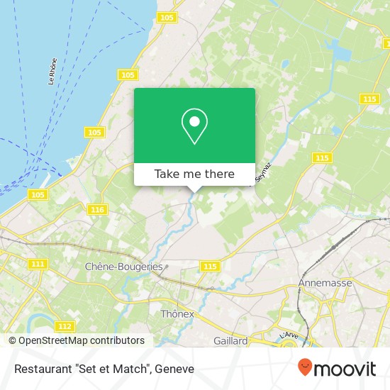 Restaurant "Set et Match" Karte
