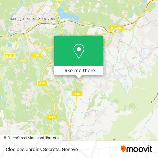 Clos des Jardins Secrets map