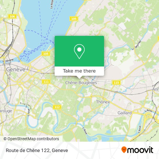 Route de Chêne 122 map