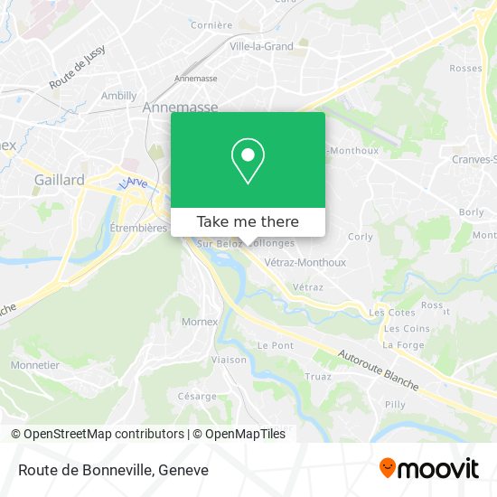 Route de Bonneville Karte