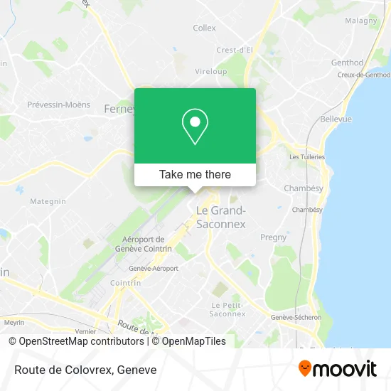 Route de Colovrex plan