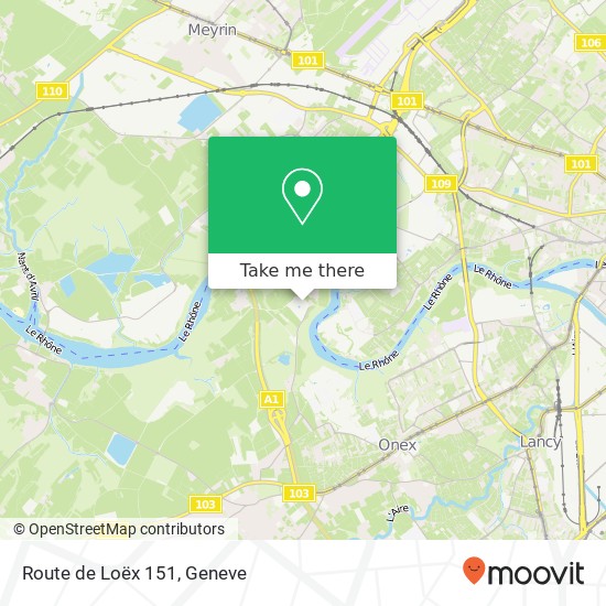 Route de Loëx 151 map