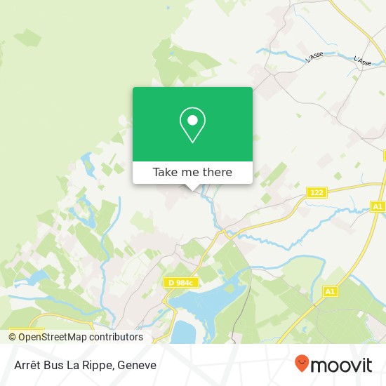 Arrêt Bus La Rippe map