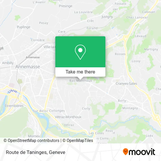 Route de Taninges map