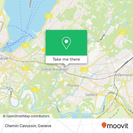 Chemin Cavussin map