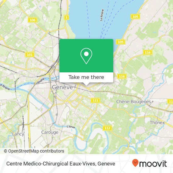 Centre Medico-Chirurgical Eaux-Vives map