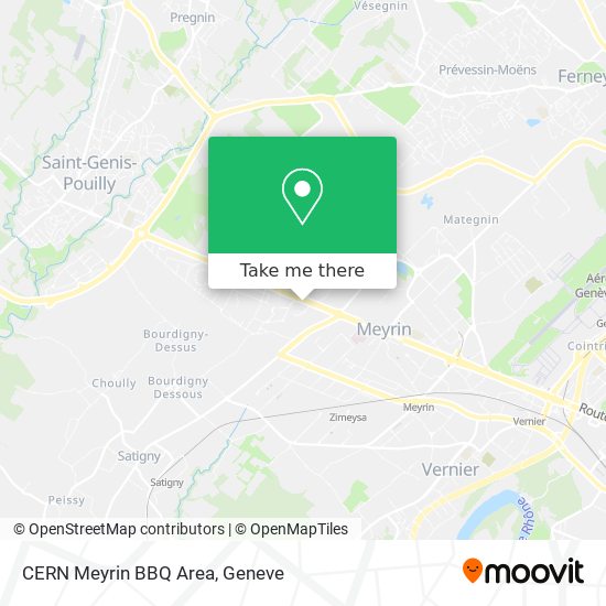 CERN Meyrin BBQ Area map