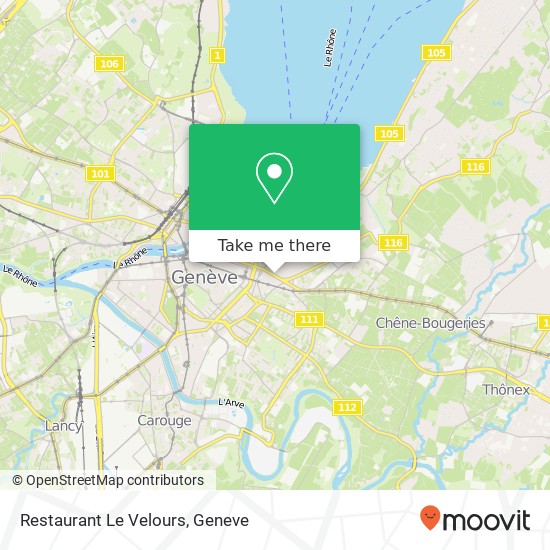 Restaurant Le Velours map