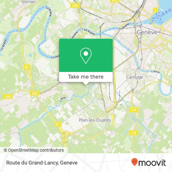 Route du Grand-Lancy Karte