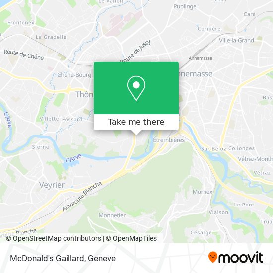 McDonald's Gaillard map