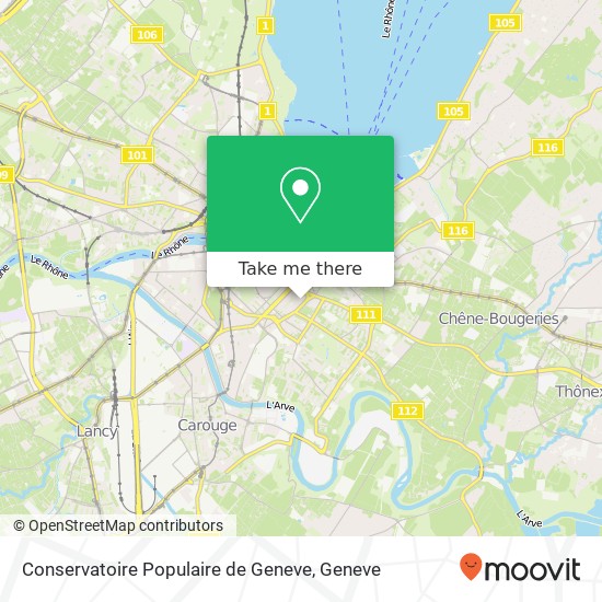 Conservatoire Populaire de Geneve map