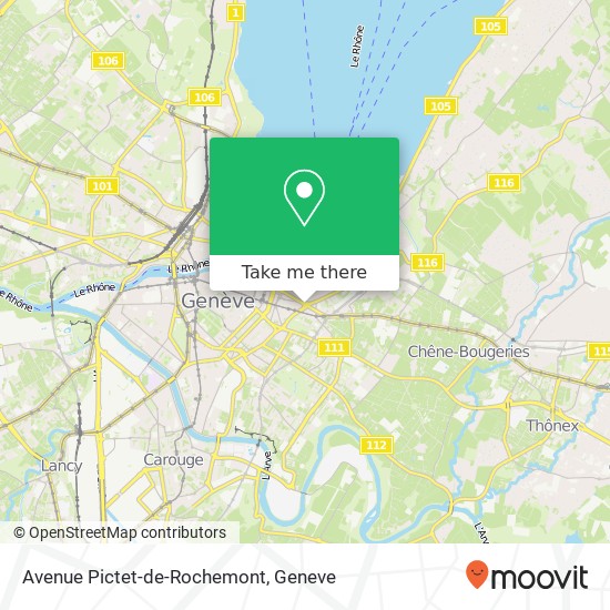 Avenue Pictet-de-Rochemont map