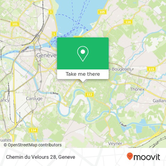 Chemin du Velours 28 map