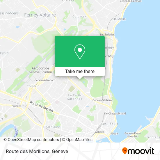 Route des Morillons plan