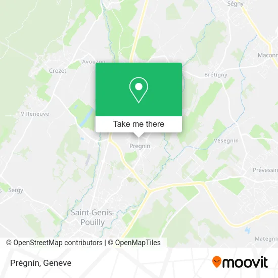 Prégnin map