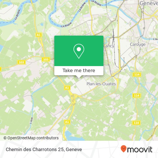 Chemin des Charrotons 25 map