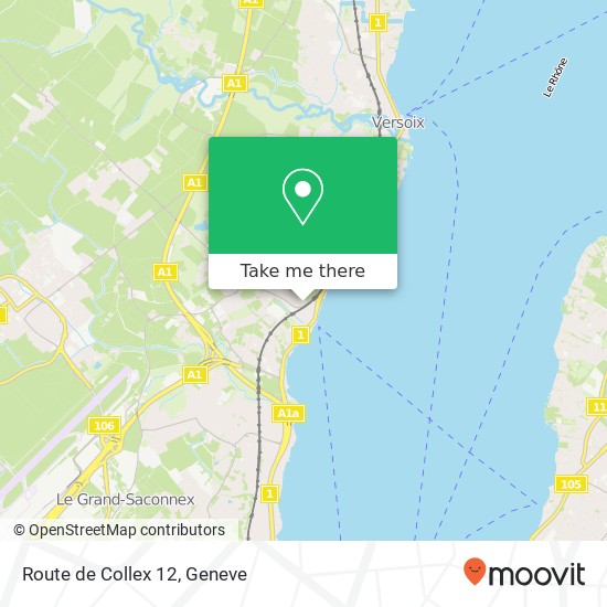 Route de Collex 12 Karte