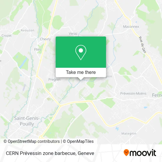 CERN Prévessin zone barbecue map