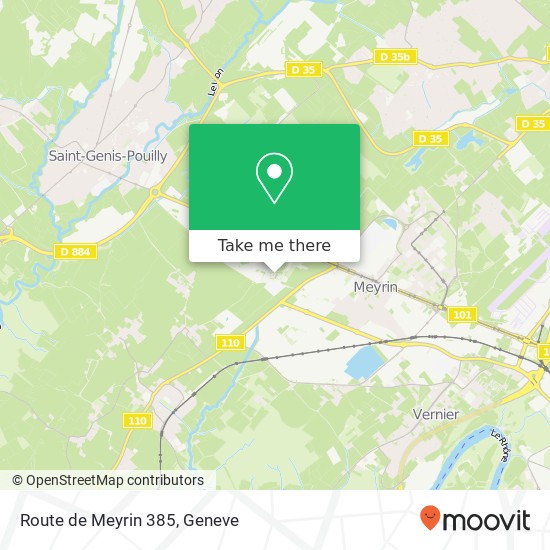 Route de Meyrin 385 Karte
