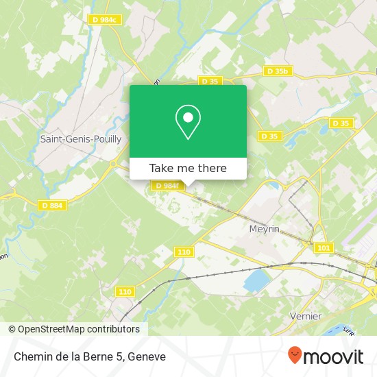 Chemin de la Berne 5 map