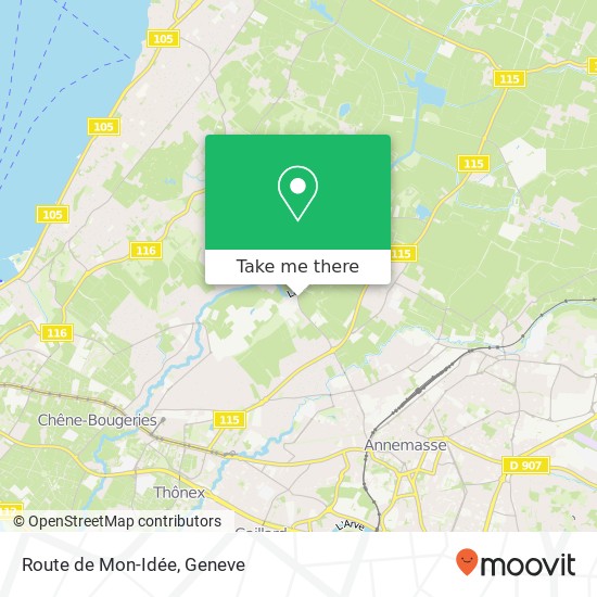 Route de Mon-Idée map