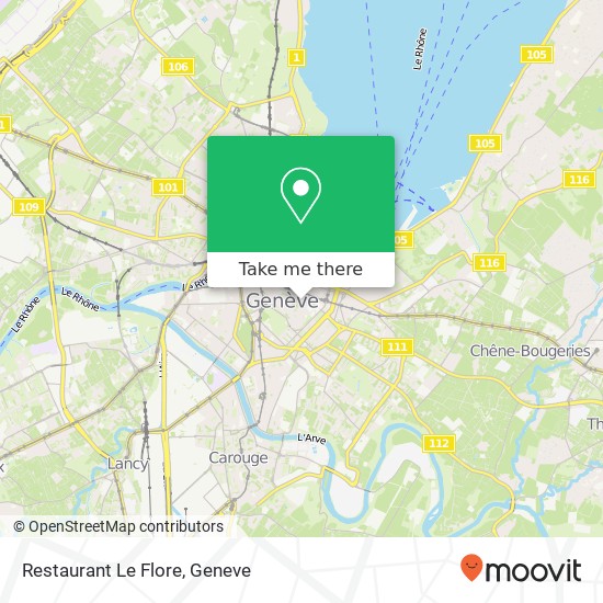 Restaurant Le Flore map