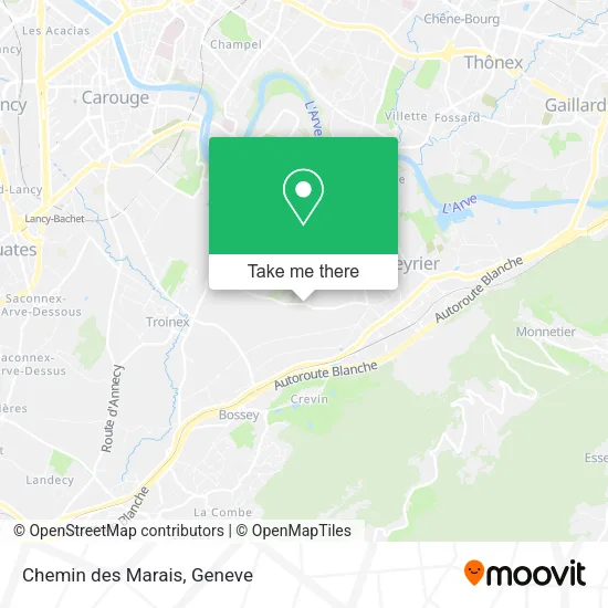 Chemin des Marais map