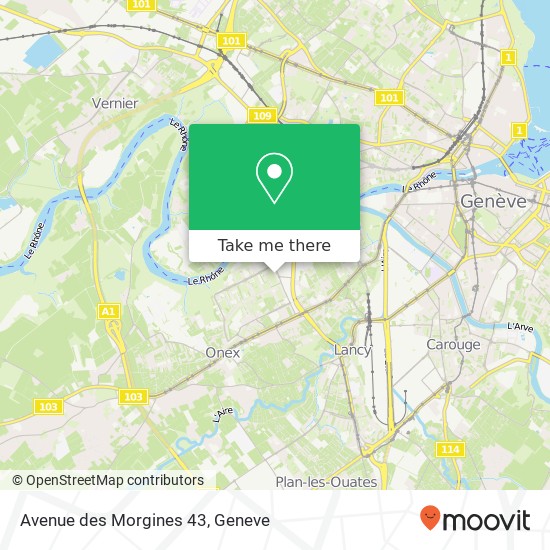 Avenue des Morgines 43 map