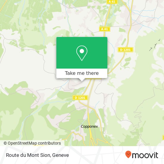 Route du Mont Sion map