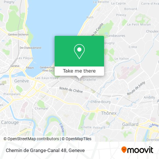 Chemin de Grange-Canal 48 map