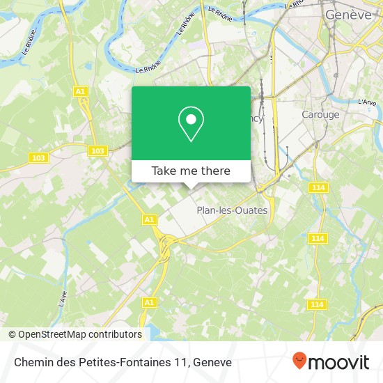 Chemin des Petites-Fontaines 11 map