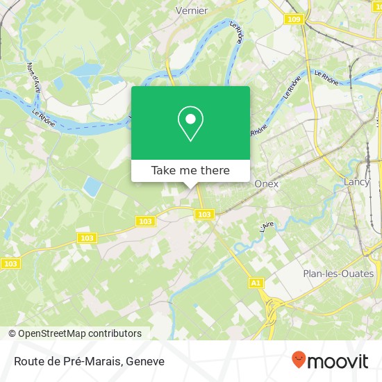 Route de Pré-Marais Karte