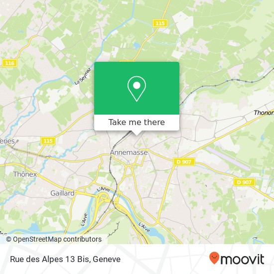 Rue des Alpes 13 Bis map