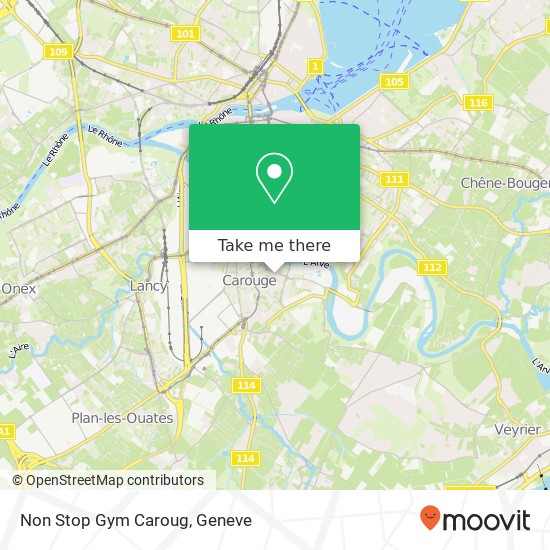 Non Stop Gym Caroug map