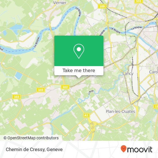Chemin de Cressy map